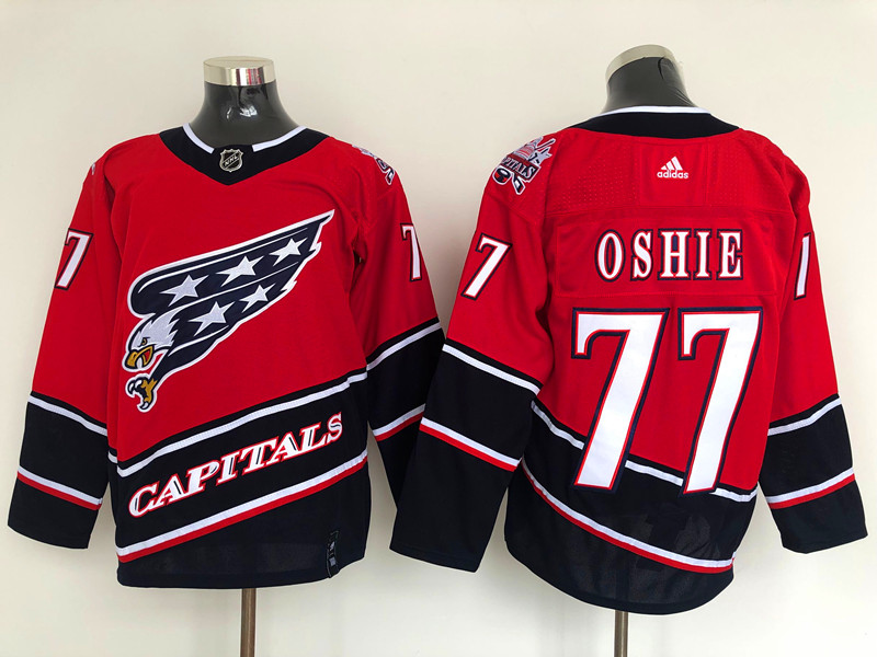 Men's Washington Capitals TJ Oshie #77 Red Jersey